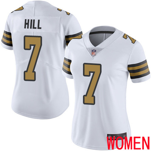 New Orleans Saints Limited White Women Taysom Hill Jersey NFL Football 7 Rush Vapor Untouchable Jersey